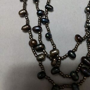 Esmor Purple and blue freshwater pearl jewelry set